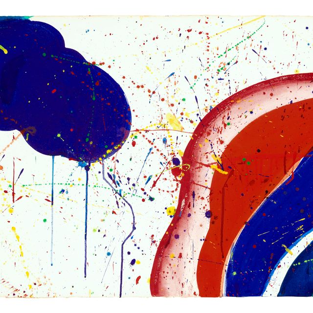Sam Francis — Радуга (сине-красная)