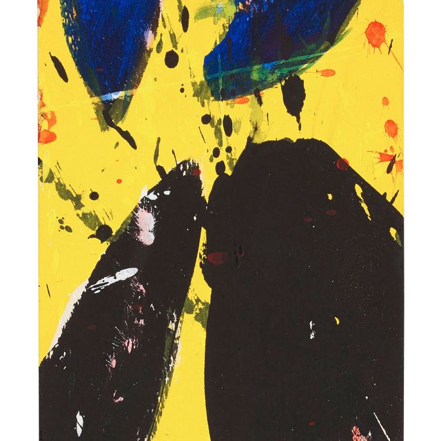 Sam Francis — Синий, желтый и черный (без названия)