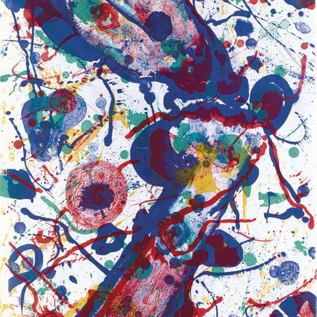 Sam Francis — Без названия, от Мишеля Вальдберга: "Поэмы о мире" (L. L.269)