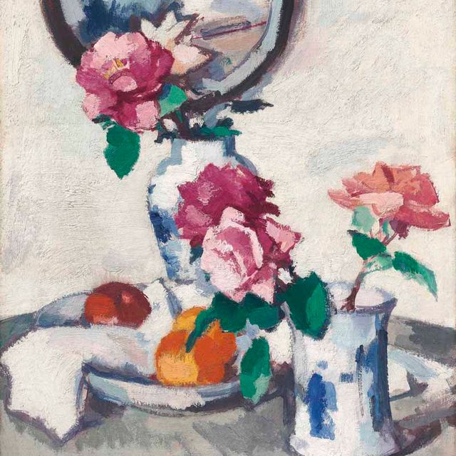 Samuel John Peploe — Натюрморт с розами и фруктами