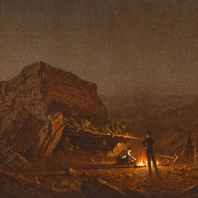 Sanford Robinson Gifford — Ночевка в кемпинге на горе Мэнсфилд