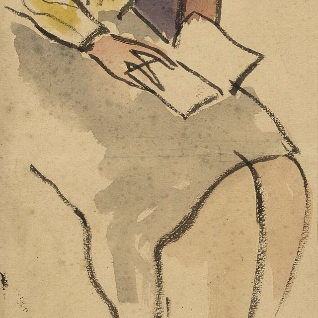 Sanyu — Лекция "Желтая блузка" (Читает женщина в желтой блузке)