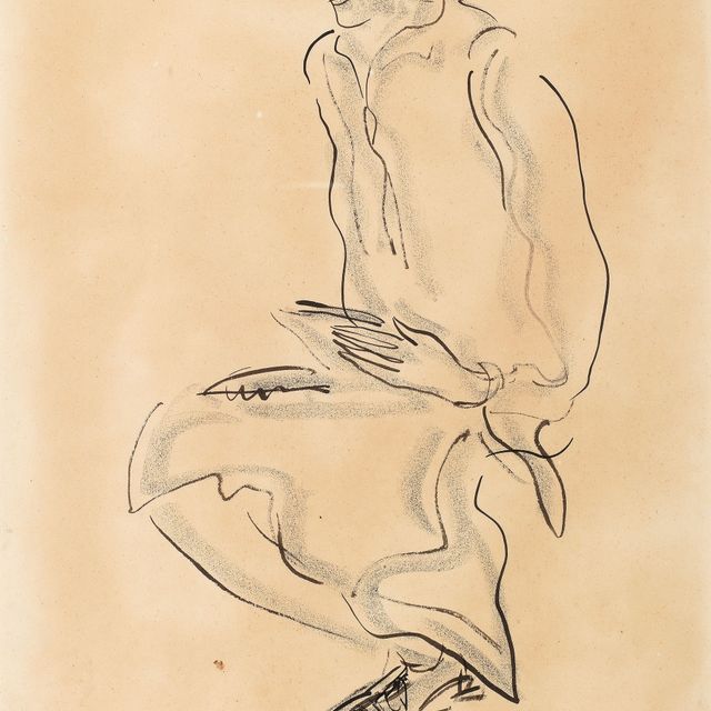 Sanyu — Женщина, пишущая