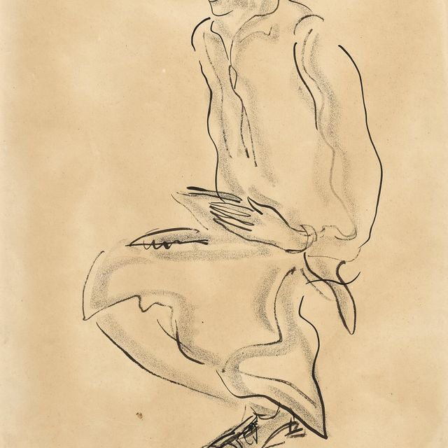 Sanyu — Женщина, пишущая