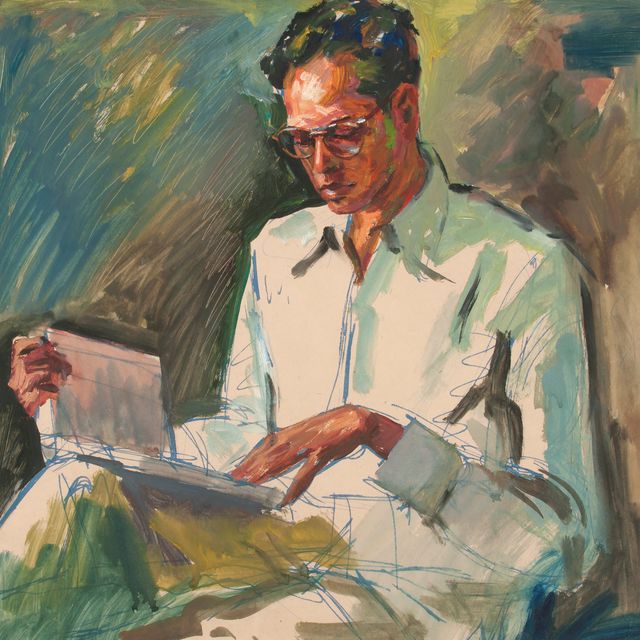 Sayed Haider Raza — Без названия (портрет С.А. Кришнана)