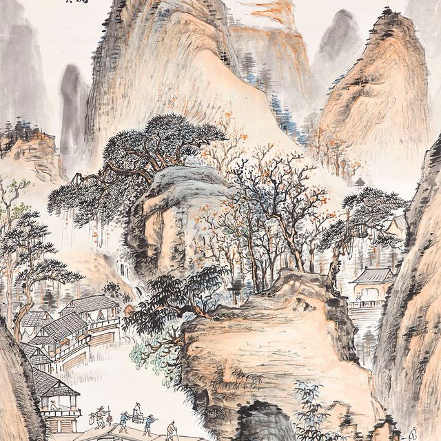 Shen Zhou — Пейзаж в стиле Шэнь Чжоу
