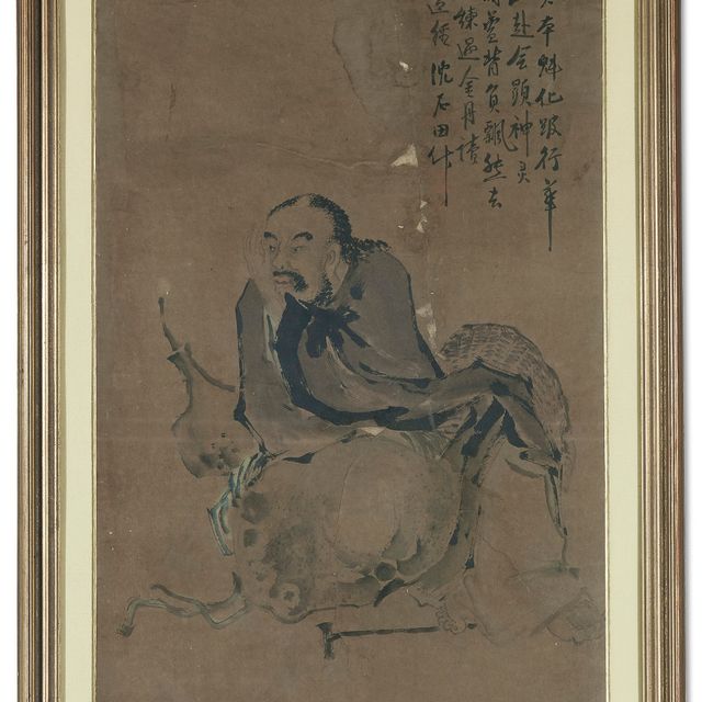 Shen Zhou — Шоуляо с ребенком и Бодхидхармой