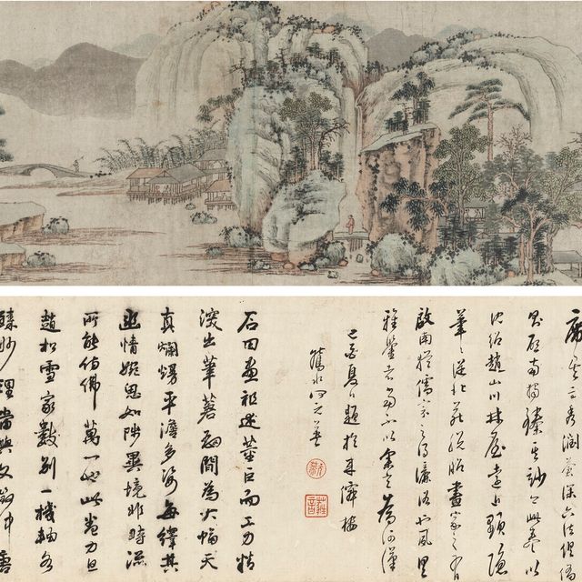 Shen Zhou — Пейзаж в стиле Чжао Мэнфу