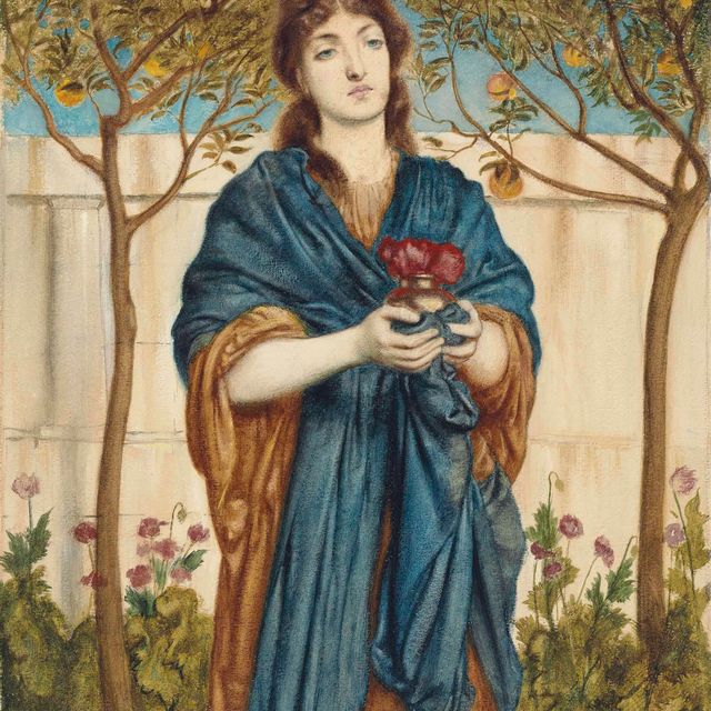 Simeon Solomon — Жрица Дианы, предлагающая маки
