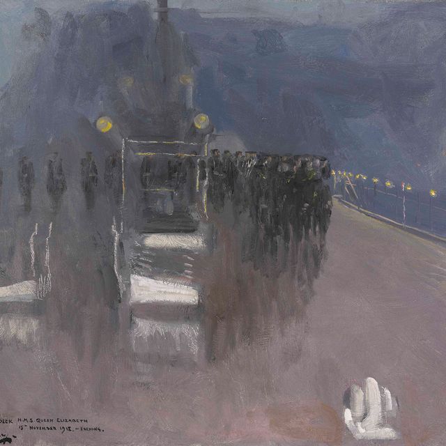 Sir John Lavery — Прибытие немецких делегатов на борт Ее Королевского величества "Куин Элизабет" 15 ноября 1918 года