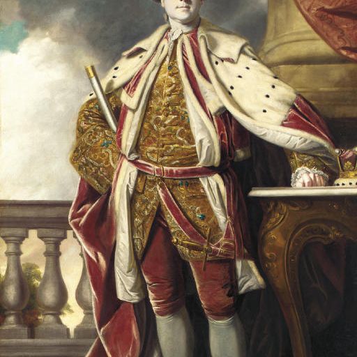 Sir Joshua Reynolds — Портрет Джеймса Хэя (1726-1778), 15-го графа Эрролла, в полный рост, в коронационном облачении, с жезлом лорда-верховного констебля Шотландии в руках, на фоне дерева и балюстрады