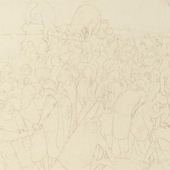 Sir Stanley Spencer — Этюд для "Апофеоза Хильды (помет Хэмпстед Хит)"