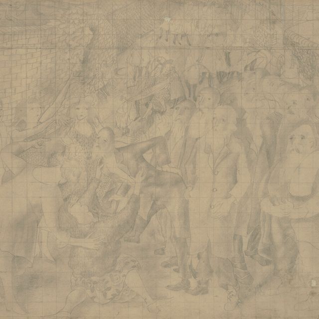 Sir Stanley Spencer — Этюд на тему "Преклонение перед стариками"