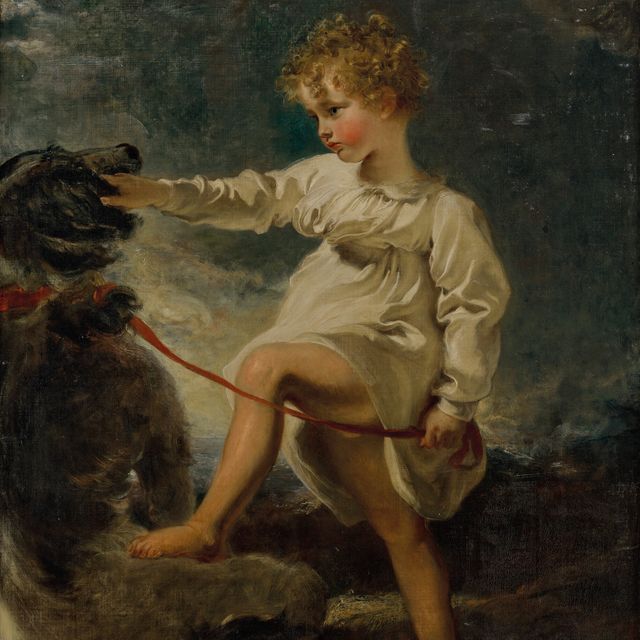 Sir Thomas Lawrence — Портрет Уильяма Локка (1804-1832), в детстве, в полный рост, с собакой
