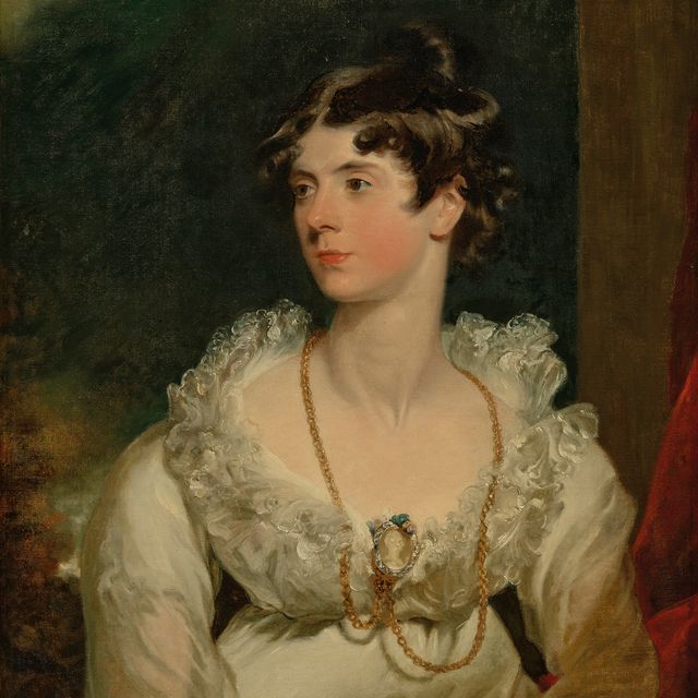 Sir Thomas Lawrence — Портрет Шарлотты Софии, графини Суррейской (1788-1870), в полный рост, в белом платье
