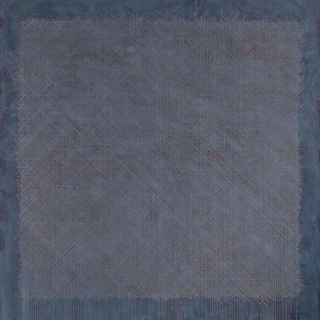 Sol LeWitt — Гуашь с карандашной сеткой на расстоянии 1/8 дюйма друг от друга