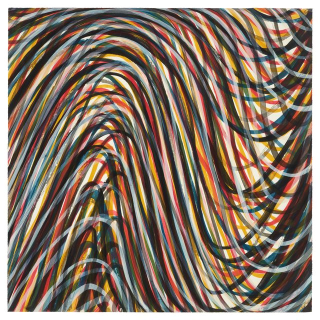 Sol LeWitt — Рисунок 1, выполненный волнистыми мазками кисти, наложенными друг на друга