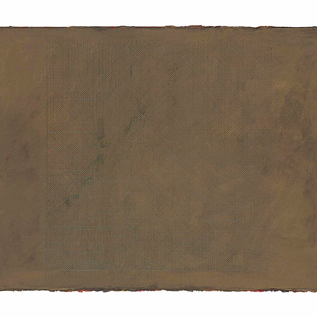 Sol LeWitt — Раскрасьте гуашь линиями в четырех направлениях различной длины, образующими квадрат размером 19 дюймов (40 см)