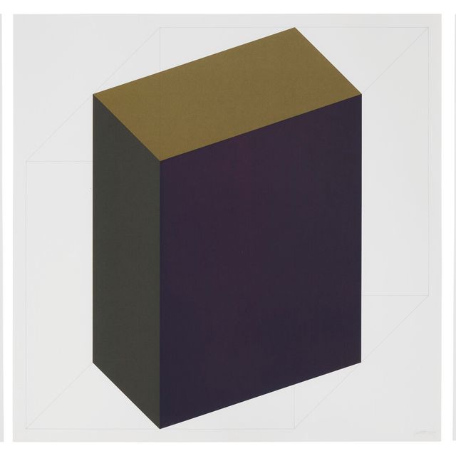 Sol LeWitt — Формы, полученные из куба (цвета наложены друг на друга) : три отпечатка