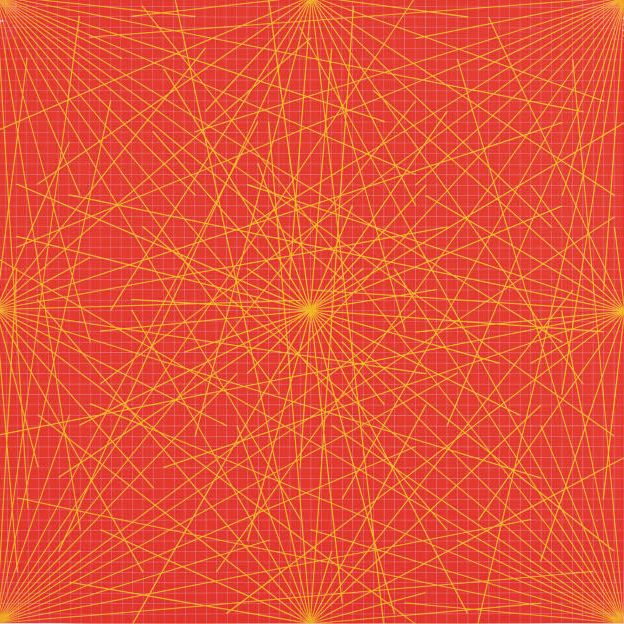 Sol LeWitt — Цветные линии к определенным точкам на сетке (набор из 7) (Тейт, 28)