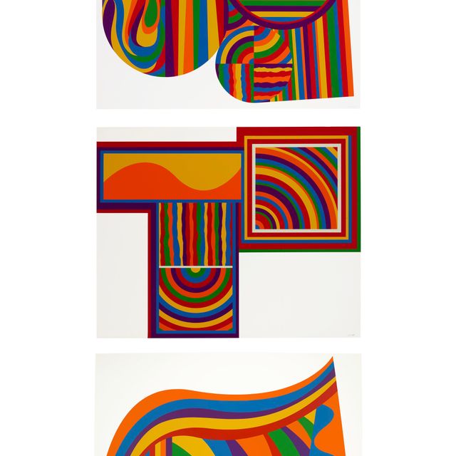 Sol LeWitt — Дуги и полосы разных цветов: три принта