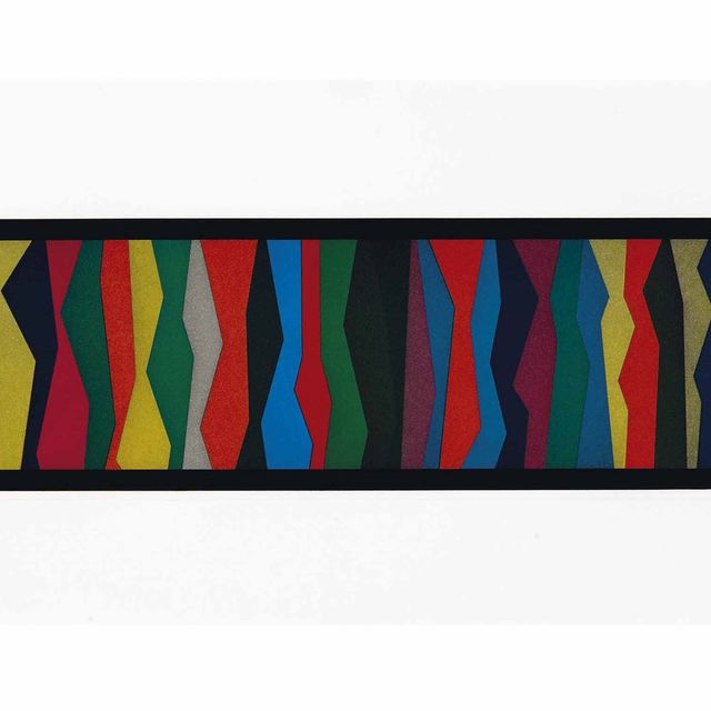 Sol LeWitt — Нерегулярные зигзагообразные полосы