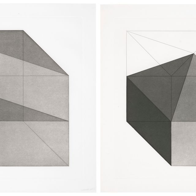 Sol LeWitt — Формы, полученные из куба : два отпечатка