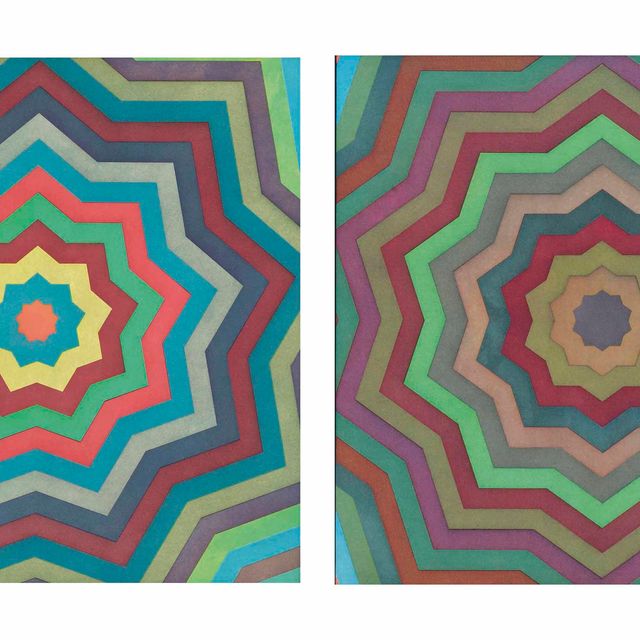 Sol LeWitt — Две пластины из: Звезд с цветными полосами