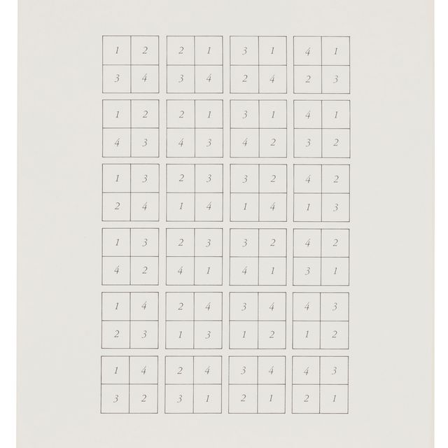 Sol LeWitt — Последовательная система с использованием линий и цвета: Один отпечаток