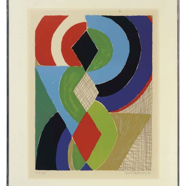 Sonia Delaunay — Композиция с полукругами и бриллиантами