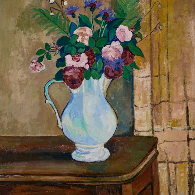 Suzanne Valadon — Букет из роз, бликов и фужеров