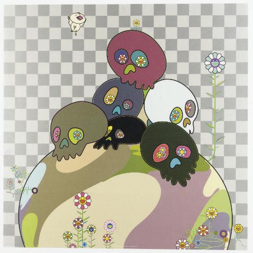 Takashi Murakami — Камень черепов; Убийственный Розовый; Глаза медузы - Макс и Шимон в Странном лесу; Сделав Разворот, Потерявшийся Ребенок находит дорогу Домой; Обратная Двойная спираль Mega Power