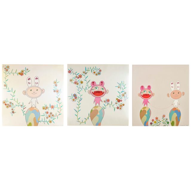 Takashi Murakami — Кайкай со мхом; Кики со мхом и красной веревкой