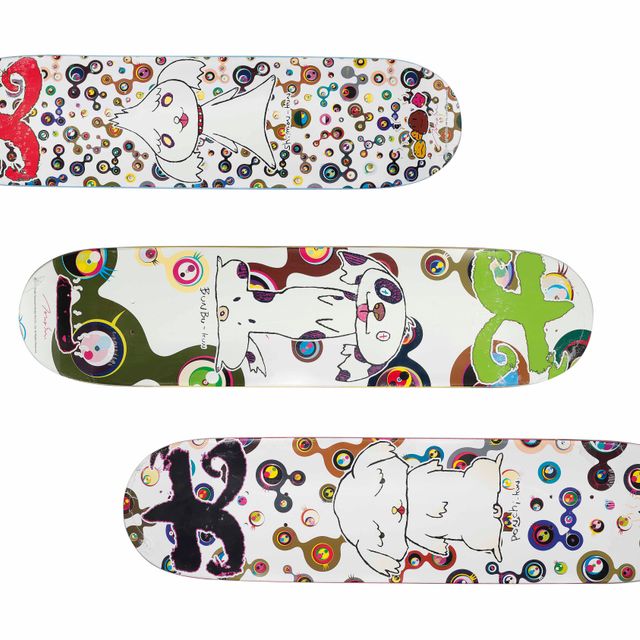 Takashi Murakami — Бунбу-Кун; Пончи-Кун; Шимон-Кун - набор из трех скейтбордов Supreme