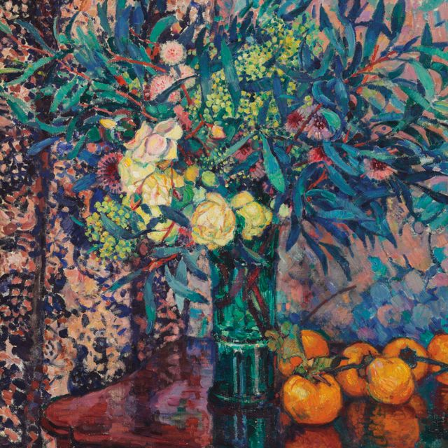 Theo van Rysselberghe — Желтые розы, каки и мимозы