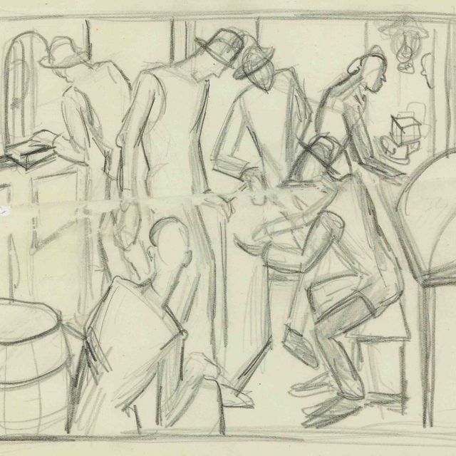 Thomas Hart Benton — Исследование для "Универсального магазина Чилмарк"