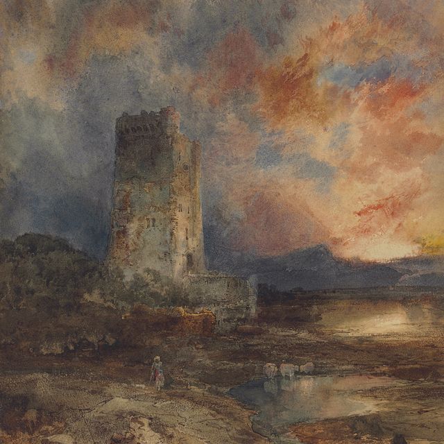 Thomas Moran — Закат на вересковой пустоши