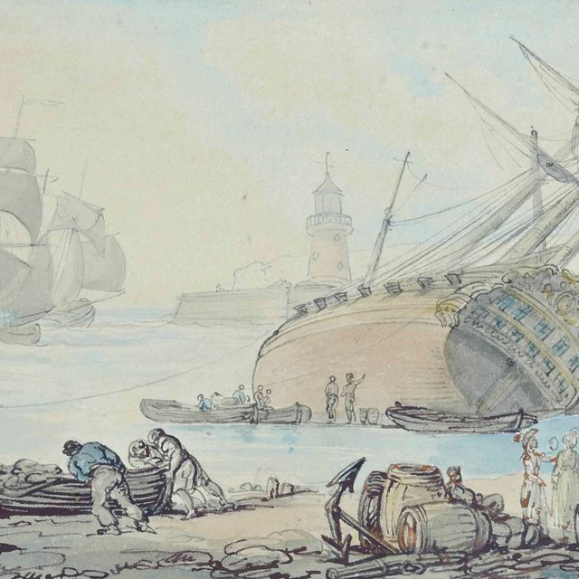 Thomas Rowlandson — Катание на лодке по пляжу, Рамсгейт