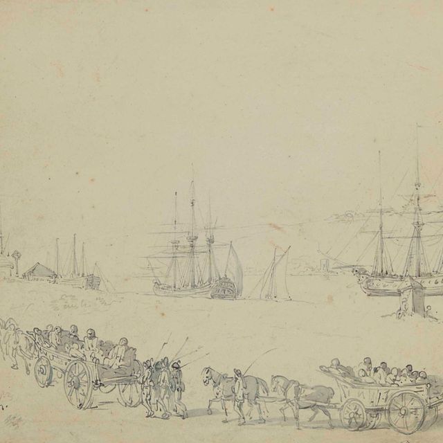 Thomas Rowlandson — Французские пленные высаживаются на берег в Портсмуте, июнь 1794 года
