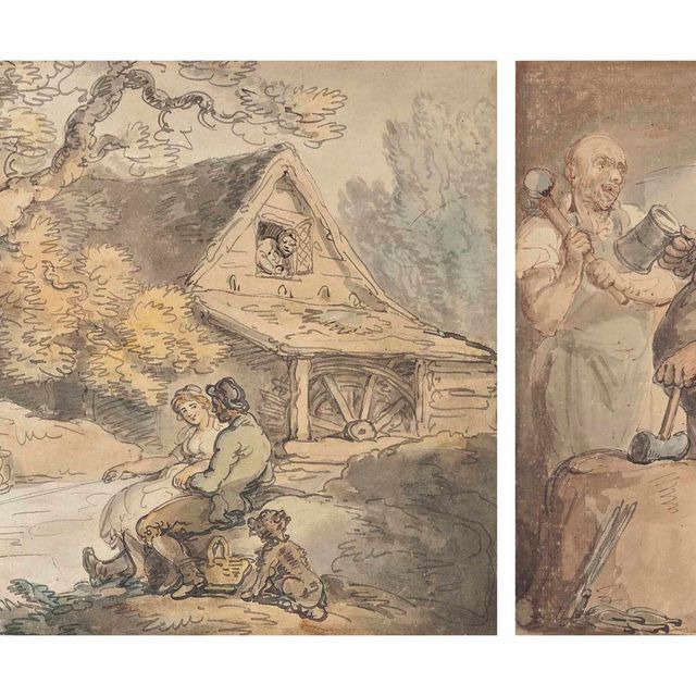 Thomas Rowlandson — Деревенское ухаживание; и Кузница