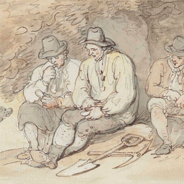 Thomas Rowlandson — Рабочие отдыхают под деревом