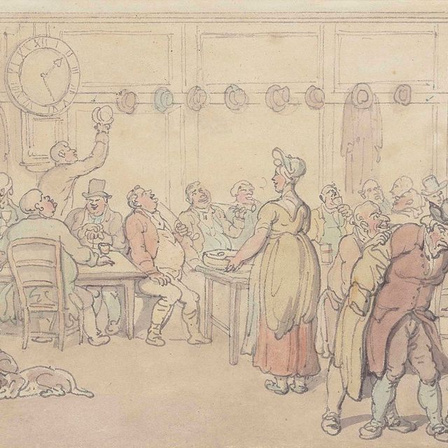 Thomas Rowlandson — Кофейня "Уитшиф", Флит-стрит, Лондон