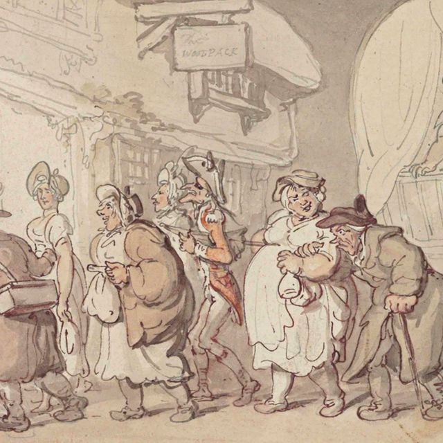 Thomas Rowlandson — Разгрузка фургона в Вулпаке, Вулхэмптон, Беркшир