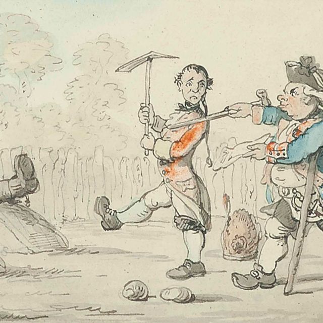 Thomas Rowlandson — Осада Намюра капитаном Шенди и капралом Тримом из "Тристрама Шенди"