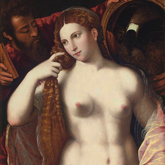 Titian — Женщина с зеркалом