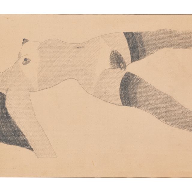Tom Wesselmann — Рисунок для обнаженной натуры в чулках с высунутым языком
