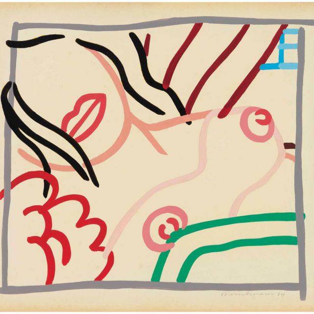 Tom Wesselmann — Каракули Брюнетки в спальне