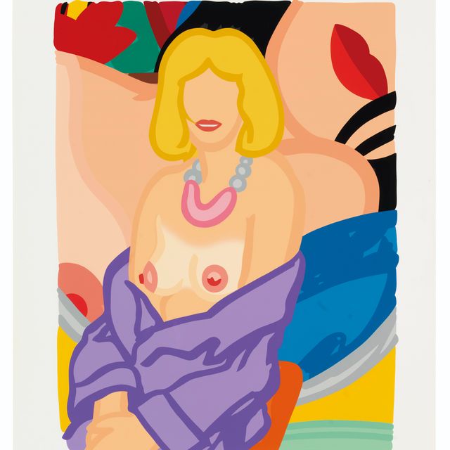 Tom Wesselmann — Клэр, сидящая в наполовину снятом халате (Vivienne), из портфолио 90