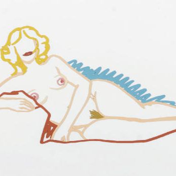 Tom Wesselmann — Розмари, лежащая на одном локте (рисунок из стали)