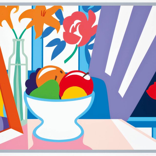Tom Wesselmann — Натюрморт с лилиями и фруктовым ассорти